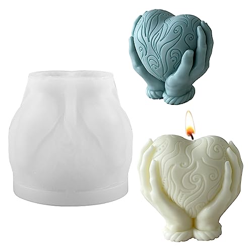 BSDHGF 3D-Kerzenformen in Herzform aus Silikon, handhaltende Herz-Silikonformen für Kerzenherstellung, DIY, Aromatherapie, Kerzen, Wachs, Gips, Polymer-Ton, Dekoration BSDHGF 3D-Kerzenformen in Herzform aus Silikon, handhaltende Herz-Silikonformen für Kerzenherstellung, DIY, Aromatherapie, Kerzen, Wachs, Gips, Polymer-Ton, Dekoration von BSDHGF