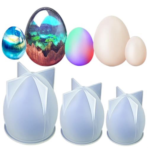 BSDHGF 3D-Osterei-Kerzenform, Silikonform für Kerzenherstellung, DIY-Kunstharzform für Fondant-Kuchen, Aromatherapie-Kerzen, Schokolade, Seife, Süßigkeiten (Kvcsyaw) von BSDHGF