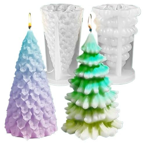 BSDHGF 3D-Osterei-Kerzenform, Silikonform für Kerzenherstellung, DIY-Kunstharzform für Fondant-Kuchen, Aromatherapie-Kerzen, Schokolade, Seife, Süßigkeiten (Weihnachtsbaum) von BSDHGF