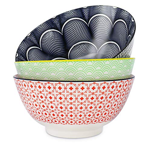 BSDHGF Salat-Suppen-Ramenschüssel, super stapelbar, rund, feines Porzellan, Müsli, Nudeln, Servierschüssel-Set, 3 Stück, große Kapazität, mikrowellengeeignete Keramikschalen, hitze- und kältebeständig BSDHGF Salat-Suppen-Ramenschüssel, super stapelbar, rund, feines Porzellan, Müsli, Nudeln, Servierschüssel-Set, 3 Stück, große Kapazität, mikrowellengeeignete Keramikschalen, hitze- und kältebeständig von BSDHGF