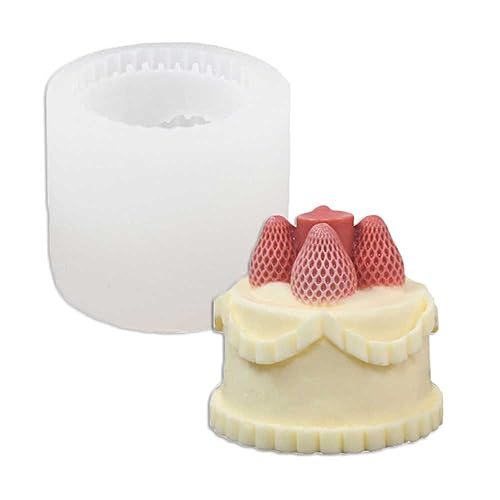 BSDHGF Silikonformen in Erdbeerkuchenform für Kerzen, Harz, Aromatherapie-Kerzen, handgefertigte Wachsseife, Heimdekoration, Handwerk BSDHGF Silikonformen in Erdbeerkuchenform für Kerzen, Harz, Aromatherapie-Kerzen, handgefertigte Wachsseife, Heimdekoration, Handwerk von BSDHGF