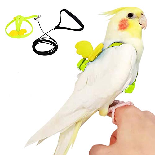 Papageiengeschirr und Leine, verstellbares Outdoor-Flug-Trainingsseil mit Schnalle für Nymphensittiche, Aras, Wellensittiche, Rotbrüstsittiche, Mönchsittich, Graupapagei, Lovebird Papageiengeschirr und Leine, verstellbares Outdoor-Flug-Trainingsseil mit Schnalle für Nymphensittiche, Aras, Wellensittiche, Rotbrüstsittiche, Mönchsittich, Graupapagei, Lovebird von BSDHGF