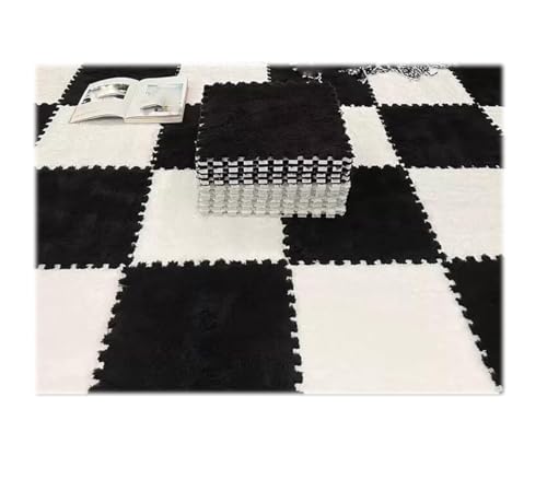 BSDPNARHZ Plüsch-Nachttisch-Nähte, verdickter Teppich, 1 Packung, 15 Stück, mehrfarbige Kombination(C,30 * 30 * 1CM) von BSDPNARHZ