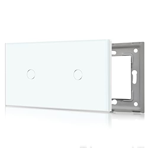 BSEED DIY Touch Glasplatte Nur 1 Fach Kombination 157 * 86MM, für Wandschalter 1/2-Wege Umschalter Touch-Schalter, nur für BSEED Funktionseinsatz geeignet von BSEED