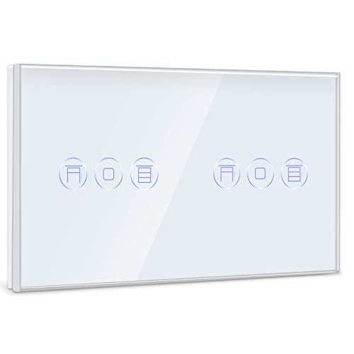 BSEED Doppel Smart Rolladenschalter,Fernbedienung mit Smart Life APP, Kompatibel mit Alexa und Google Home,Doppel Smart Jalousien Schalter mit Touch Panel Weiß,APP Fernbedienung und Timing Funktion BSEED Doppel Smart Rolladenschalter,Fernbedienung mit Smart Life APP, Kompatibel mit Alexa und Google Home,Doppel Smart Jalousien Schalter mit Touch Panel Weiß,APP Fernbedienung und Timing Funktion von BSEED