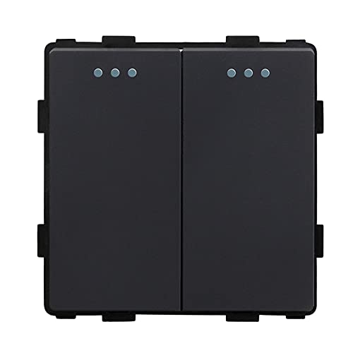 BSEED EU Standard 2 Fach 1 Weg Lichtschalter 86mm*86mm Schwarz BSEED EU Standard 2 Fach 1 Weg Lichtschalter 86mm*86mm Schwarz von BSEED