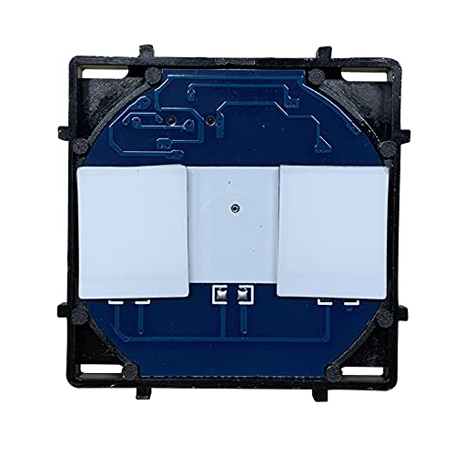 BSEED EU Standard 2 Fach 1 Weg Touch Lichtschalter mit LED-Anzeige（Max. Last: 3-500 W) von BSEED