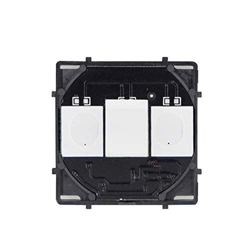 BSEED EU Standard Dimmer Schalter 1 Fach 2 Weg Touch-Wandleuchte Schalterfunktion Einsatz mit LED-Grundlicht 50 mm Größe Kompatibel mit 86 mm Glas-Touchpanel, kein Neutralleiter von BSEED