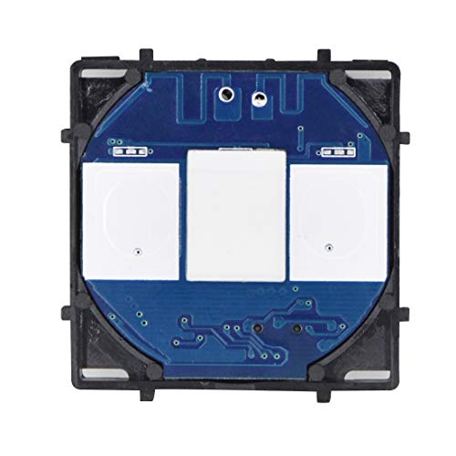 BSEED EU Standard WiFi Smart Lichtschalter 1 Fach 1 Weg Touch-Wandleuchte Schalterfunktion Einsatz mit LED-Grundlicht 50 mm Größe Kompatibel mit 86 mm Glas-Touchpanel, Neutralleiter erforderlich von BSEED