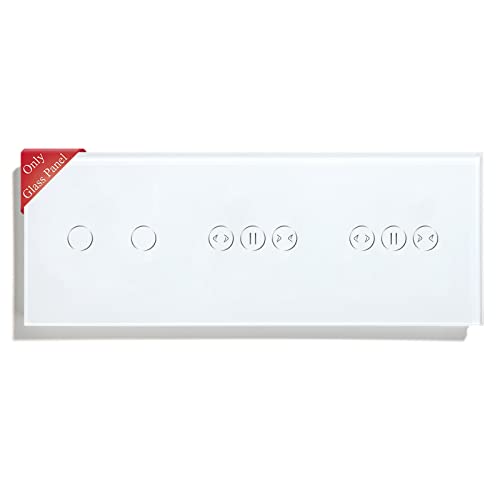 BSEED Rahmen Glasrahmen Panel für 2 fach Lichtschalter und Doppel Smart Vorhang Schalter Weiß 228mm BSEED Rahmen Glasrahmen Panel für 2 fach Lichtschalter und Doppel Smart Vorhang Schalter Weiß 228mm von BSEED