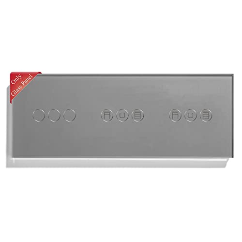 BSEED Rahmen Glasrahmen Panel für 3 fach Lichtschalter und Doppel Smart Rolladenschalter Grau 228mm BSEED Rahmen Glasrahmen Panel für 3 fach Lichtschalter und Doppel Smart Rolladenschalter Grau 228mm von BSEED