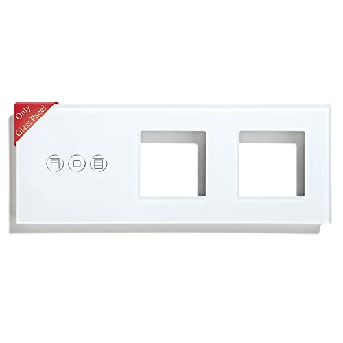BSEED Rahmen Glasrahmen Panel für Doppel Smart Rolladenschalter und Steckdose Kristall Glasscheibe Glaspanel für Rolladenschalter und Steckdose 3 Fach Weiß 228mm BSEED Rahmen Glasrahmen Panel für Doppel Smart Rolladenschalter und Steckdose Kristall Glasscheibe Glaspanel für Rolladenschalter und Steckdose 3 Fach Weiß 228mm von BSEED