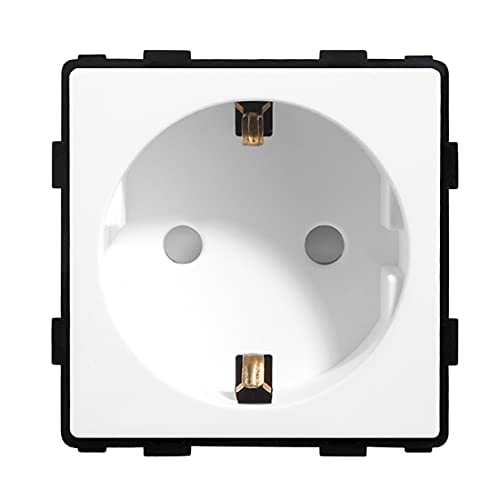 BSEED Schuko Steckdose 16Amp EU Standard Wandsteckdose Eingebettet Steckdose Weiß 86mm*86mm BSEED Schuko Steckdose 16Amp EU Standard Wandsteckdose Eingebettet Steckdose Weiß 86mm*86mm von BSEED