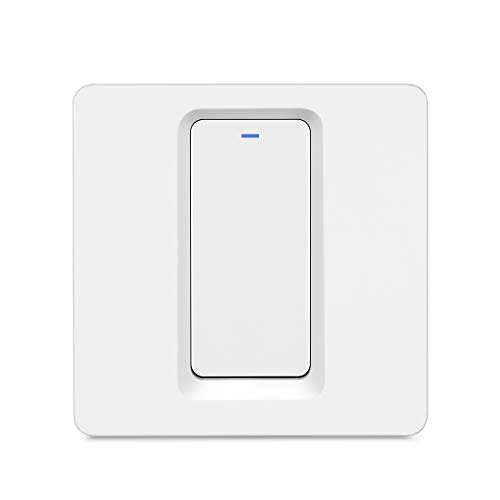 BSEED Smart Alexa WiFi 1-Gang-WLAN-Wandleuchtenschalter PC Arbeiten mit Echo Dot Alexa Google Home-Zeitschaltuhr für Fernbedienung Sprachsteuerung （Kein Hub erforderlich） von BSEED