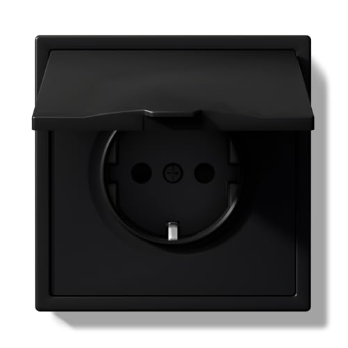 BSEED Steckdose Unterputz mit Wasserdicht Abdeckung, 250V 16A Aussensteckdose mit PC Rahmen, Wandsteckdose mit Krallen Für Feuchträume Badezimmer, 1 Fach Schwarz BSEED Steckdose Unterputz mit Wasserdicht Abdeckung, 250V 16A Aussensteckdose mit PC Rahmen, Wandsteckdose mit Krallen Für Feuchträume Badezimmer, 1 Fach Schwarz von BSEED