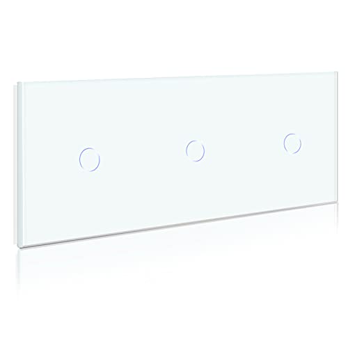 BSEED Touch Lichtschalter 1 Fach 1 Weg mit 1 Fach 1 Weg mit 1 Fach 1 Weg Glas Lichtschalter weiß Led Touch Schalter Touchscreen Funktioniert mit LED Lampe 228mm EU Standard BSEED Touch Lichtschalter 1 Fach 1 Weg mit 1 Fach 1 Weg mit 1 Fach 1 Weg Glas Lichtschalter weiß Led Touch Schalter Touchscreen Funktioniert mit LED Lampe 228mm EU Standard von BSEED