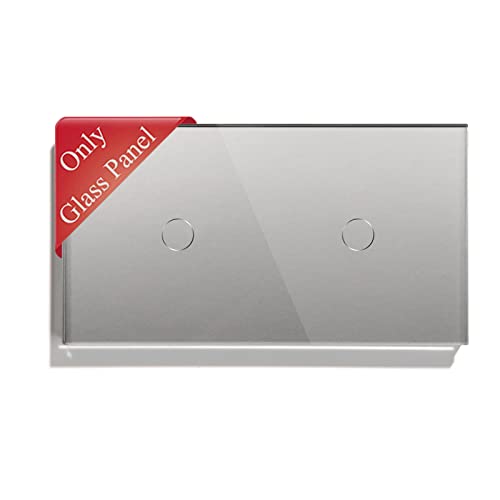 BSEED Touch Lichtschalter Glasscheibe Kristall Glasscheibe Glaspanel für Wandlichtschalter 1 Fach+1 Fach Grau 157mm BSEED Touch Lichtschalter Glasscheibe Kristall Glasscheibe Glaspanel für Wandlichtschalter 1 Fach+1 Fach Grau 157mm von BSEED