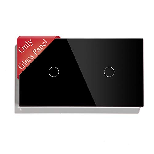 BSEED Touch Lichtschalter Glasscheibe Kristall Glasscheibe Glaspanel für Wandlichtschalter 1 Fach+1 Fach Schwarz 157mm BSEED Touch Lichtschalter Glasscheibe Kristall Glasscheibe Glaspanel für Wandlichtschalter 1 Fach+1 Fach Schwarz 157mm von BSEED