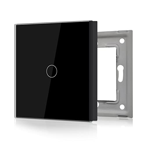 BSEED Touch Wandleuchte Schalter Glascheibe Nur 1 Fach Schwarz 86 * 86mm BSEED Touch Wandleuchte Schalter Glascheibe Nur 1 Fach Schwarz 86 * 86mm von BSEED