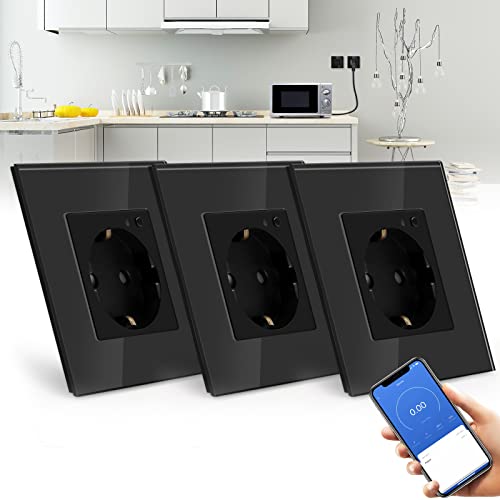 BSEED WLAN Smart Steckdose 16A mit Strommessung,1 Fach Intelligente Steckdose mit Verbrauchsmessung und Energiekosten-Messer 3er Pack,arbeitet mit Alexa,Google Home, Timerfunktion Schwarz BSEED WLAN Smart Steckdose 16A mit Strommessung,1 Fach Intelligente Steckdose mit Verbrauchsmessung und Energiekosten-Messer 3er Pack,arbeitet mit Alexa,Google Home, Timerfunktion Schwarz von BSEED