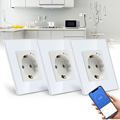 BSEED WLAN Smart Steckdose 16A mit Strommessung,1 Fach Intelligente Steckdose mit Verbrauchsmessung und Energiekosten-Messer 3er Pack,arbeitet mit Alexa,Google Home, Timerfunktion Weiß BSEED WLAN Smart Steckdose 16A mit Strommessung,1 Fach Intelligente Steckdose mit Verbrauchsmessung und Energiekosten-Messer 3er Pack,arbeitet mit Alexa,Google Home, Timerfunktion Weiß von BSEED