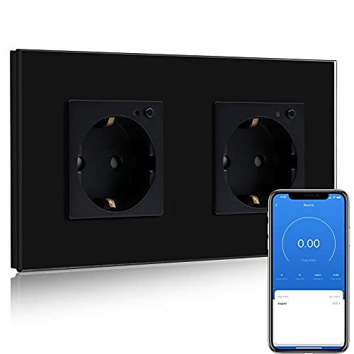 BSEED WLAN Smart Steckdose 16A mit Strommessung,2 Fach Intelligente Steckdose mit Verbrauchsmessung und Energiekosten-Messer,arbeitet mit Amazon Alexa,Google Home,Timerfunktion Schwarz BSEED WLAN Smart Steckdose 16A mit Strommessung,2 Fach Intelligente Steckdose mit Verbrauchsmessung und Energiekosten-Messer,arbeitet mit Amazon Alexa,Google Home,Timerfunktion Schwarz von BSEED