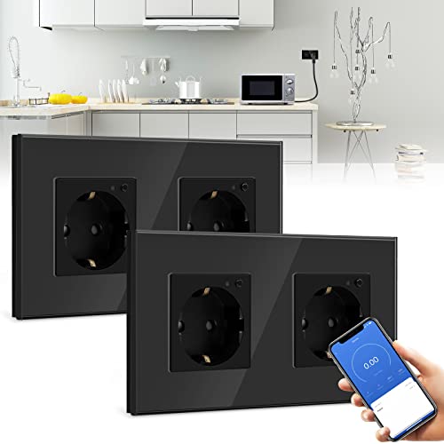 BSEED WLAN Smart Steckdose 16A mit Strommessung,2 Fach Intelligente Steckdose mit Verbrauchsmessung und Energiekosten-Messer 2er Pack,arbeitet mit Alexa,Google Home, Timerfunktion Schwarz BSEED WLAN Smart Steckdose 16A mit Strommessung,2 Fach Intelligente Steckdose mit Verbrauchsmessung und Energiekosten-Messer 2er Pack,arbeitet mit Alexa,Google Home, Timerfunktion Schwarz von BSEED