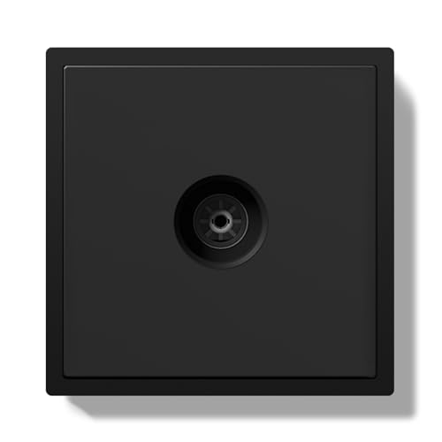 BSEED Wandsteckdose EU Standard TV Antenne Koaxial mit Krallen, Steckdose Unterputz mit PC Rahmen, 80×80mm Schwarz BSEED Wandsteckdose EU Standard TV Antenne Koaxial mit Krallen, Steckdose Unterputz mit PC Rahmen, 80×80mm Schwarz von BSEED