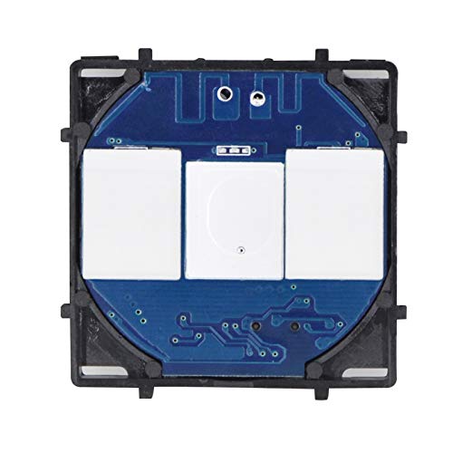 BSEED WiFi Smart Aleca Lichtschalter 2 Fach 1 Weg Touch-Wandleuchte Schalterfunktion Einsatz mit LED-Grundlicht 50 mm Größe Kompatibel mit 86 mm Glas-Touchpanel, Neutralleiter erforderlich von BSEED