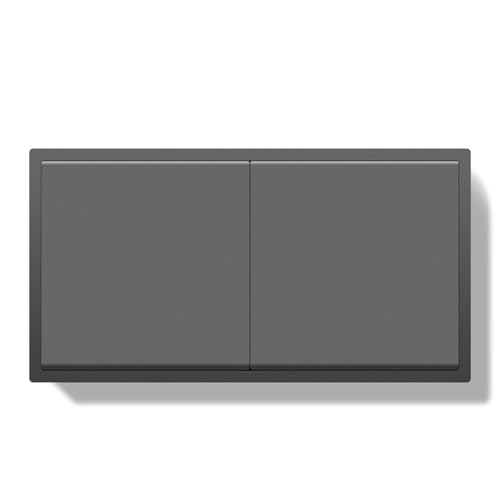 BSEED LIFE Lichtschalter Unterputz 1 Fach 1 Weg+1 Fach 1 Weg,80 * 150mm Wippschalter mit Reset-Funktion,Doppelt Wandschalter mit PC Rahmen, Kabelklemmen & Krallen, Grau BSEED LIFE Lichtschalter Unterputz 1 Fach 1 Weg+1 Fach 1 Weg,80 * 150mm Wippschalter mit Reset-Funktion,Doppelt Wandschalter mit PC Rahmen, Kabelklemmen & Krallen, Grau von BSEEDLIFE