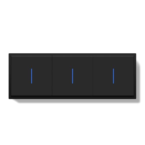 BSEEDLIFE Lichtschalter Unterputz 1 Fach 2 Weg,220 * 80mm Modern LED Wandschalter mit PC Rahmen, Taste Schalter mit Kabelklemmen & Krallen, Einfache Montage,Lichtschalter Schwarz BSEEDLIFE Lichtschalter Unterputz 1 Fach 2 Weg,220 * 80mm Modern LED Wandschalter mit PC Rahmen, Taste Schalter mit Kabelklemmen & Krallen, Einfache Montage,Lichtschalter Schwarz von BSEEDLIFE