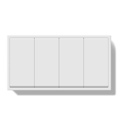 BSEED LIFE Lichtschalter Unterputz 2 Fach 1 Weg+2 Fach 1 Weg,80 * 150mm Wippschalter mit Reset-Funktion,Doppelt Wandschalter mit PC Rahmen, Kabelklemmen & Krallen, Weiß BSEED LIFE Lichtschalter Unterputz 2 Fach 1 Weg+2 Fach 1 Weg,80 * 150mm Wippschalter mit Reset-Funktion,Doppelt Wandschalter mit PC Rahmen, Kabelklemmen & Krallen, Weiß von BSEEDLIFE