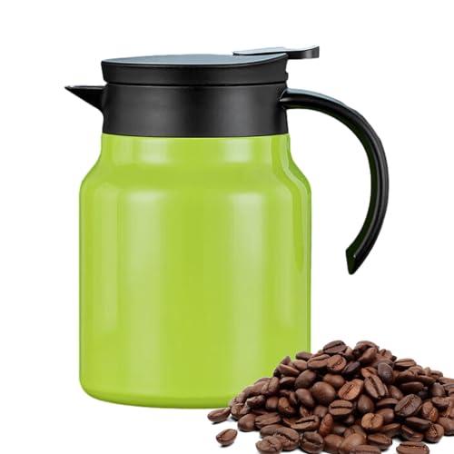 BSEID Isolierte Teekanne, Kaffeekaraffe aus Edelstahl, doppelschichtige Vakuum-Kaffeekanne, Kaffee-Thermoskaraffe, kleine Reise-Thermoskanne, Kaffeespender-Karaffe für Kaffee, Tee, Wasser, Getränke. von BSEID