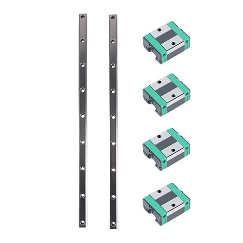 BSEID Linearschienen, 2 Stück EG15, 100–1500 mm, Linearschiene mit 4 Stück EGH15SA Schlittenlager, Schieber, Gleitblock-Set for CNC-Maschine und 3D-Drucker(1000mm) von BSEID