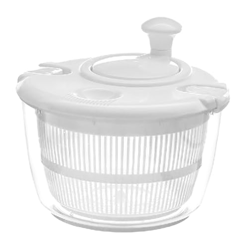 Salatschleuder Salatschleuder Salatschleuder mit PP-Pumpe Salatschleuder 5 Liter Salatschüssel Rutschfester Filterkorb mit Schloss Leistungsstarker Salatschleuder mit centrif Kraft von BSEID