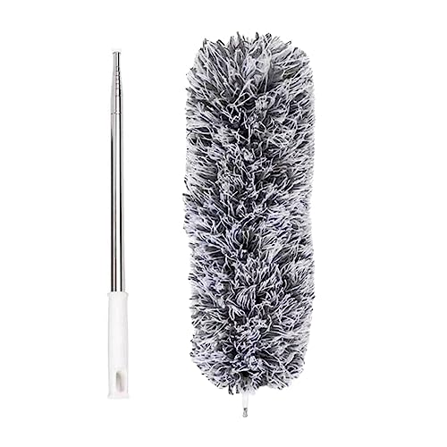Staubwedel aus Mikrofaser, Deckenstaub aus Faser, ausziehbarer Mikrofaser-Staubwedel waschbar, tragbarer Mikrofaser-Staubwedel rostbeständig, flexibler Staubwedel mit Stange von BSEID