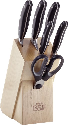 BSF 19911-000-0 Daytona Messerblock, 7-teilig, Natur, Schwarz, Silber von BSF