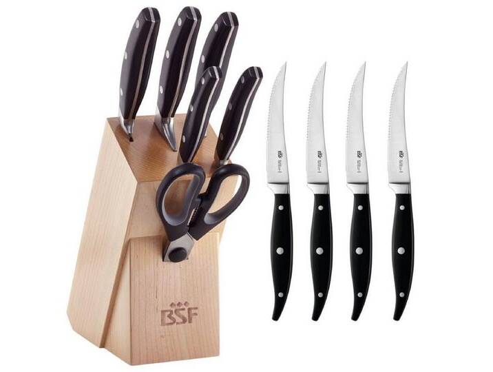BSF Messer-Set Daytona, 11-tlg., braun schwarz silberfarben von BSF