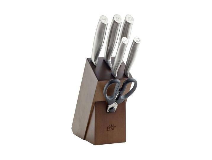 BSF Messerblock Chicago Messerblockset, 7-tlg Braun Robuste Klinge (7tlg), braun von BSF