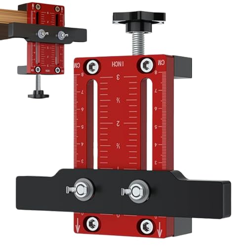 Schrank Hardware Jig Einstellbare Länge Schranktür Installation Positionierer Hochleistungs -Aluminium -Legierung Montage -Montage -Werkzeug für Schubladengriffe rot von BSFDORPOT