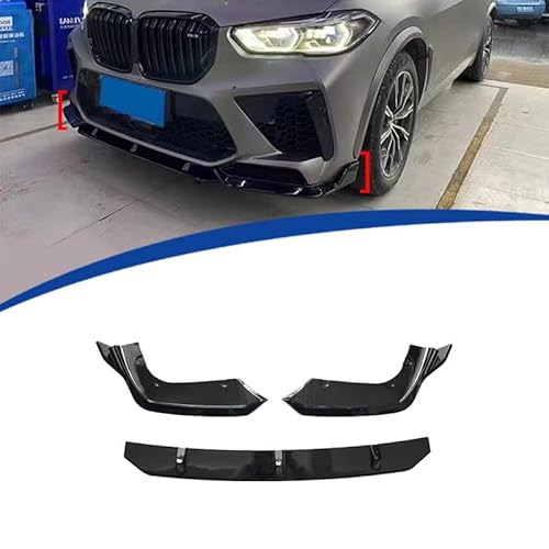 Auto Frontspoiler Lippe für True X5M F95 Competition Model 2020-2023, Frontstoßstange Frontlippe Spoiler Lip Splitter Diffusor Body Kit Exterieur Zubehör von BSFYJXW