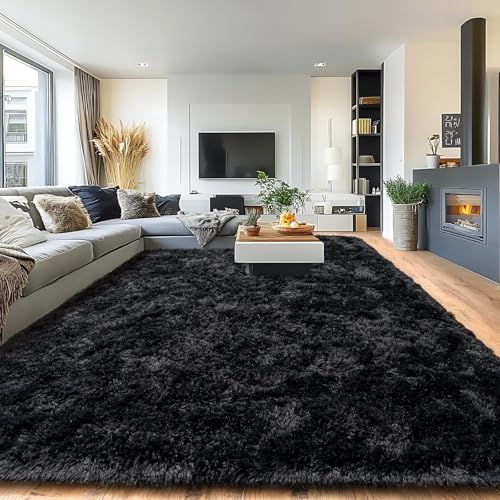 BSGIFT Shaggy Teppich Hochflor 240x340 Schwarz, Langflor Wohnzimmer Teppich Flauschig, Modern Wohnzimmerteppich Bettvorleger High-Pile Carpet rutschfest für Schlafzimmer Kinderzimmer BSGIFT Shaggy Teppich Hochflor 240x340 Schwarz, Langflor Wohnzimmer Teppich Flauschig, Modern Wohnzimmerteppich Bettvorleger High-Pile Carpet rutschfest für Schlafzimmer Kinderzimmer von BSGIFT