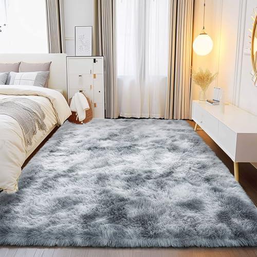 BSGIFT Teppich Grau 120x160 Flauschig, Shaggy Hochflor Teppich Wohnzimmer, Modern Langflor Kuschelteppich Wohnzimmerteppich Bettvorleger High-Pile Carpet rutschfest für Schlafzimmer Kinderzimmer BSGIFT Teppich Grau 120x160 Flauschig, Shaggy Hochflor Teppich Wohnzimmer, Modern Langflor Kuschelteppich Wohnzimmerteppich Bettvorleger High-Pile Carpet rutschfest für Schlafzimmer Kinderzimmer von BSGIFT