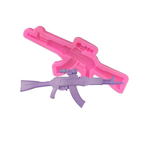 3D-Silikon-Pistolenform, Kuchenform, Keksform, Schokoladenform, DIY, Fondant, Backwerkzeug, Kuchendekoration, Küche, Backutensilien von BSGP