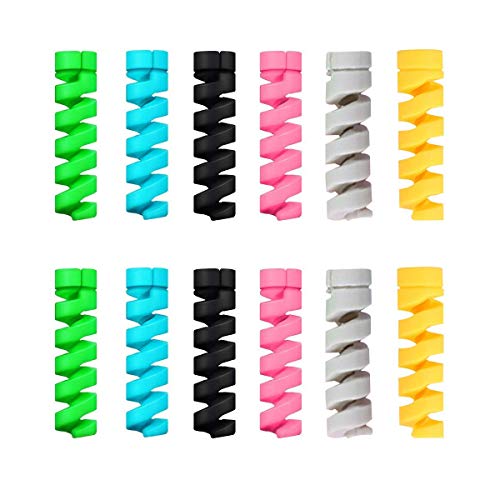 Ladekabelschoner, Spiralkabel, flexibel, Silikon, für Notebook / Handys, zufällige Farbauswahl von BSGP