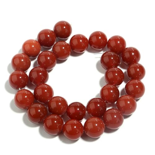 1 Strang rote Karneol-Achat-Natursteinperlen zur Schmuckherstellung 4/6/8/10/12 mm runde lose Perlen DIY-Armbänder-Befunde-14,0 mm 27 mm von BSGUZ