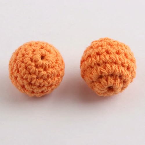 10 Stück handgefertigte, runde, gewebte Baumwollhäkelperlen aus Holz, Basteln, DIY-Dekorationszubehör, 16 mm 20 mm, Orange, 20 mm, 10 Stück 10 Stück handgefertigte, runde, gewebte Baumwollhäkelperlen aus Holz, Basteln, DIY-Dekorationszubehör, 16 mm 20 mm, Orange, 20 mm, 10 Stück von BSGUZ