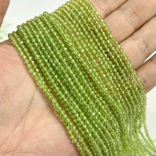 2 3 4 mm 15,5" Kleine winzige grüne natürliche Türkis-Jade-Achat-Quarz-Amazonit-Steinperlen Lose Abstandsperlen Zubehör DIY-Nr. 8 Peridots-2mm Ca. 180 Stück von BSGUZ