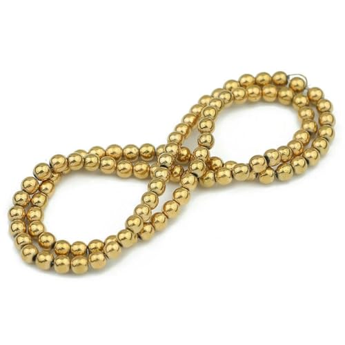 3A+ Retentionsfarbe Verschiedene Formen Stern Herz Hämatit Naturstein Plattierte lose Goldperlen zur Schmuckherstellung DIY-Armbänder-HDS496-4,0 mm von BSGUZ