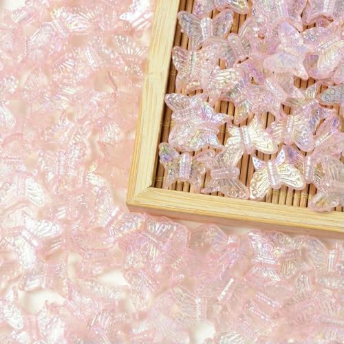Mix Acryl-Kristall AB Schmetterlingsperlen Lose Abstandsperlen zur Schmuckherstellung Haarnadel Handgefertigtes DIY-Zubehör-Hellrosa-30 Stück Mix Acryl-Kristall AB Schmetterlingsperlen Lose Abstandsperlen zur Schmuckherstellung Haarnadel Handgefertigtes DIY-Zubehör-Hellrosa-30 Stück von BSGUZ